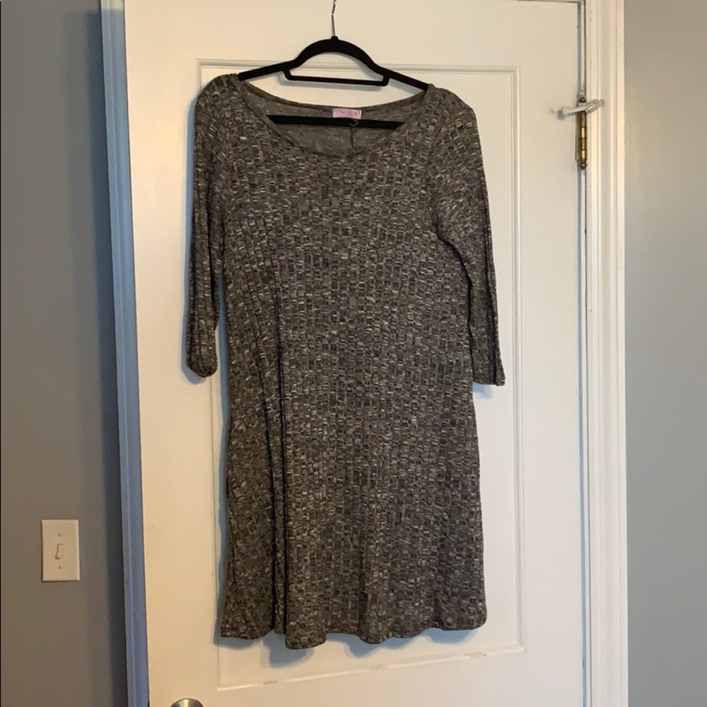 Grey sweater dress